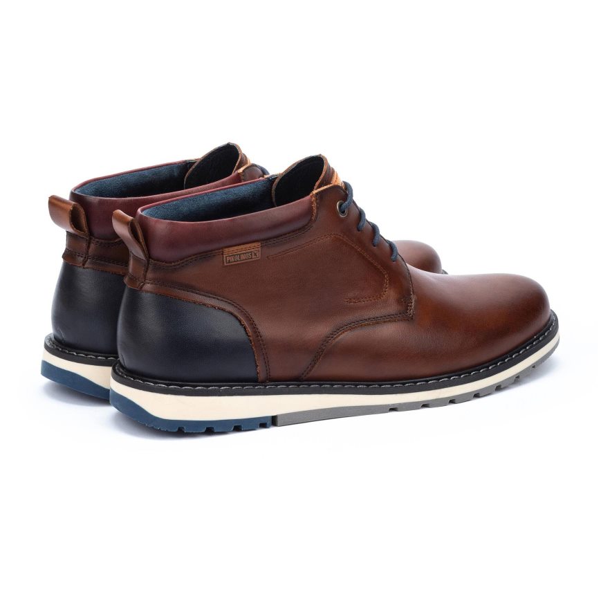 Men's Pikolinos BERNA Ankle Boots Brown | NZ R7095AQ